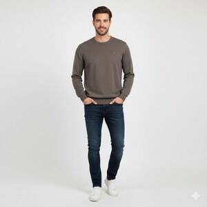 Scalpers Sweater Mens 2XL Olive Green Cashmere Blend Minimalist Classic Preppy